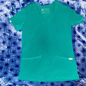 Hunter green FIGS scrub top. Size XXS